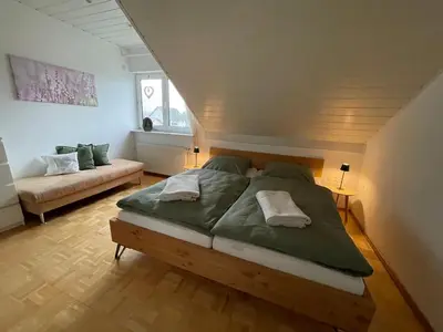 Ein Bett oder Betten in einem Zimmer der Unterkunft Altrhein Hideaway