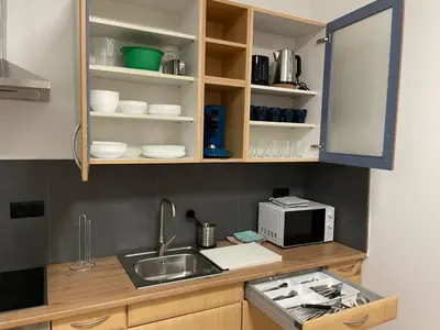 Küche/Küchenzeile in der Unterkunft Wohnung Worms