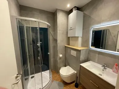 Ein Badezimmer in der Unterkunft Wohnung Worms