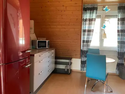 Küche/Küchenzeile in der Unterkunft Wohnung Reinheim