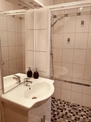 Ein Badezimmer in der Unterkunft Ferienwohnung Weinbergtraum