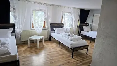 Ein Bett oder Betten in einem Zimmer der Unterkunft Monteurzimmer Nähe Pforzheim