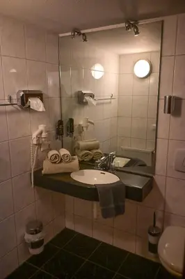 Ein Badezimmer in der Unterkunft Steingarten Hotel