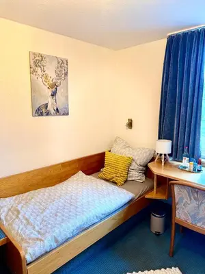 Ein Bett oder Betten in einem Zimmer der Unterkunft Hotel zur Linde
