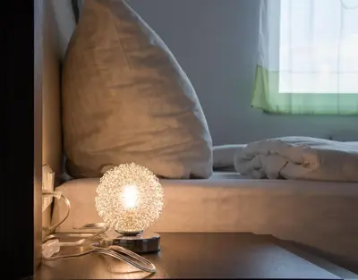Ein Bett oder Betten in einem Zimmer der Unterkunft Naturparkhotel & Landgasthof Stromberg