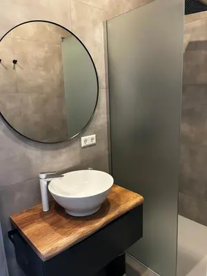 Ein Badezimmer in der Unterkunft Im Sand - Atelier