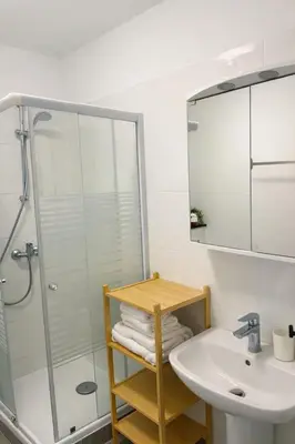 Ein Badezimmer in der Unterkunft Stylische Wohnung am BF Germersheim Business & Monteure