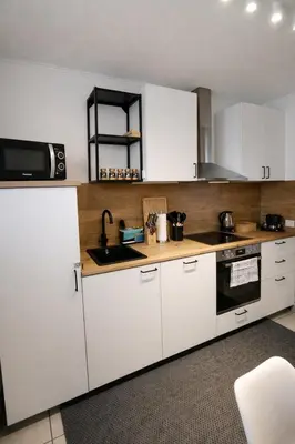 Küche/Küchenzeile in der Unterkunft Stilvolle Residenz am LU Mitte