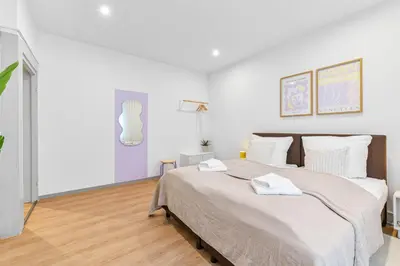 Ein Bett oder Betten in einem Zimmer der Unterkunft WHONAP - HØMY I Küche I Zentral I Terrasse I Business