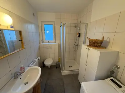 Ein Badezimmer in der Unterkunft Casa Tilly - Ferienhaus am Wald