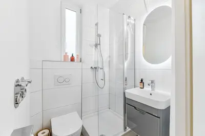 Ein Badezimmer in der Unterkunft WHONAP - NØMY I Küche I Zentral I Balkon I Business