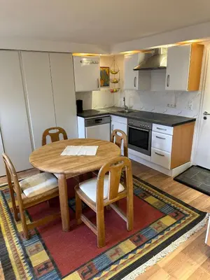 Küche/Küchenzeile in der Unterkunft Ferienwohnung Im Einklang