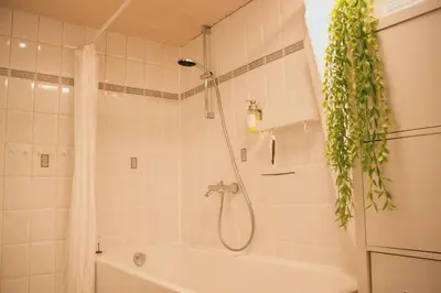 Ein Badezimmer in der Unterkunft Cozy Farm - Das Fachwerkhaus voller Möglichkeiten