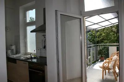 Küche/Küchenzeile in der Unterkunft Kleiner Herrenhof