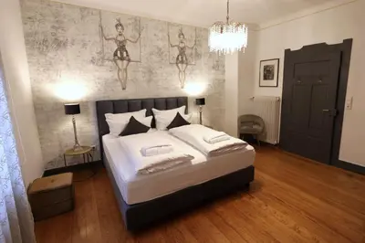 Ein Bett oder Betten in einem Zimmer der Unterkunft Villa Delange