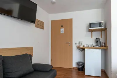 Küche/Küchenzeile in der Unterkunft Gästehaus Neckarsulm