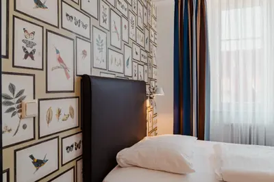 Ein Bett oder Betten in einem Zimmer der Unterkunft Hotel & Gasthaus Backmulde