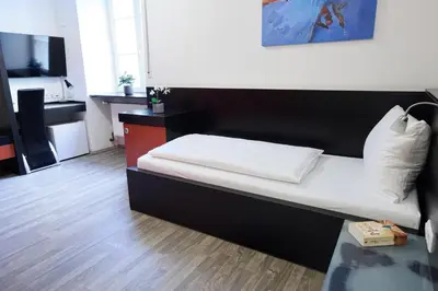 Ein Sitzbereich in der Unterkunft Hotel Villa-Bassermann, stilvoll, 2 Min zum Schloss, schnelles WLAN & Parkplatz