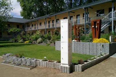 Ein Garten an der Unterkunft Altes Ruderhaus