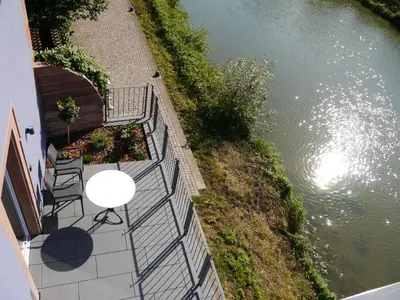 Blick auf einen Fluss in der Nähe der Ferienwohnung
