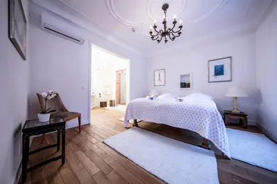 Ein Bett oder Betten in einem Zimmer der Unterkunft Ulner Kapelle