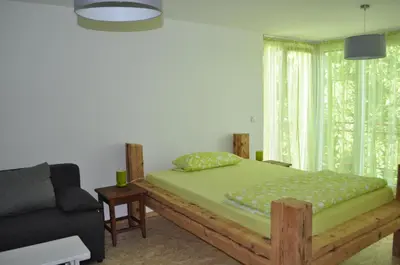 Ein Bett oder Betten in einem Zimmer der Unterkunft Punkrock Harbour Pension Bähr