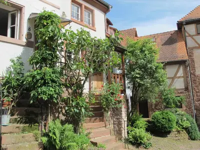 Ein Garten an der Unterkunft Historisches Ferienhaus Veste Dilsberg