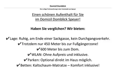 Grundriss der Unterkunft Domizil Domblick Speyer City, Garage, 50m2