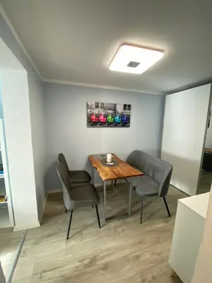 Ein Sitzbereich in der Unterkunft Ferienwohnung Familie Seuferle