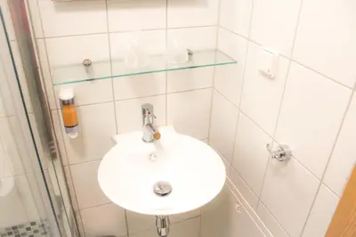 Ein Badezimmer in der Unterkunft Ferienwohnung Schwalbennest