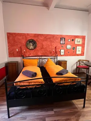 Ein Sitzbereich in der Unterkunft Pension Jeske Heidelberg