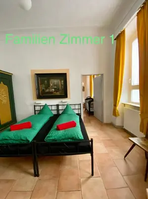 Ein Bett oder Betten in einem Zimmer der Unterkunft Pension Jeske Heidelberg