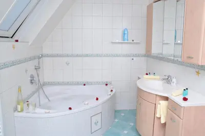 Ein Badezimmer in der Unterkunft 200m² Wohnung in Walldorf - SAP