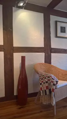 Ein Sitzbereich in der Unterkunft Boarding House Obernburg