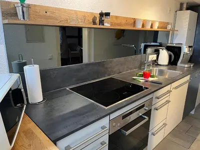Küche/Küchenzeile in der Unterkunft Boarding House Obernburg