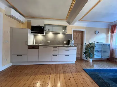 Küche/Küchenzeile in der Unterkunft Boarding House Obernburg