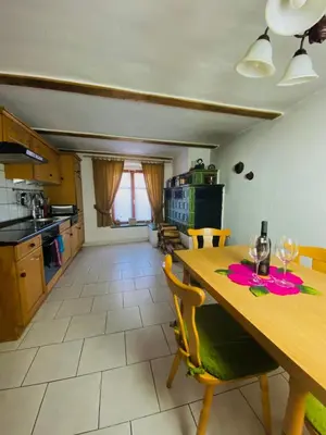Küche/Küchenzeile in der Unterkunft Ferienwohnung der Familie Budzisch