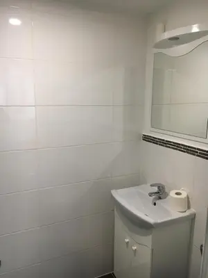 Ein Badezimmer in der Unterkunft Pension Haus Baron 2 Friedrichsfeld