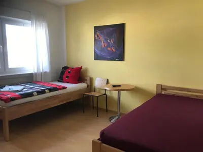 Ein Bett oder Betten in einem Zimmer der Unterkunft Die Werkstatt