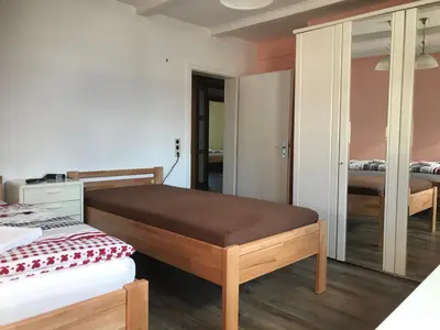 Ein Bett oder Betten in einem Zimmer der Unterkunft Die Werkstatt