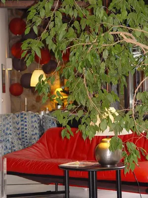 Ein Sitzbereich in der Unterkunft L'Auberge