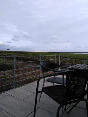 Ein Balkon oder eine Terrasse in der Unterkunft Gästehaus Schumann