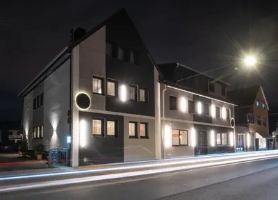 Das Gebäude in dem sich die Pension befindet