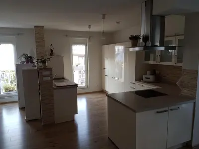 Küche/Küchenzeile in der Unterkunft Ferienwohnung Grewe