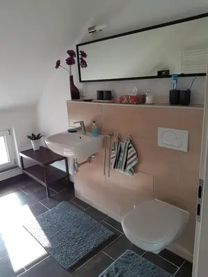 Küche/Küchenzeile in der Unterkunft Ferienwohnung Grewe