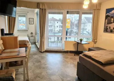 Ein Sitzbereich in der Unterkunft Ludwig Apartment