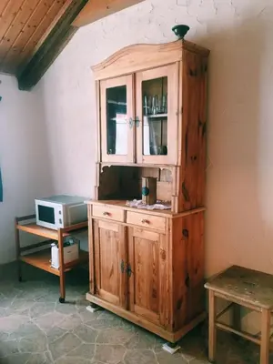 Küche/Küchenzeile in der Unterkunft Biohof Zahn