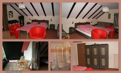 Ein Bett oder Betten in einem Zimmer der Unterkunft Hotel-Restaurant Johanniskreuz