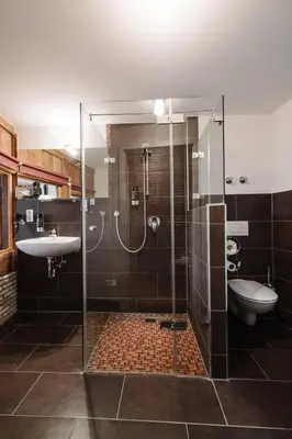 Ein Badezimmer in der Unterkunft Jordan's Untermühle