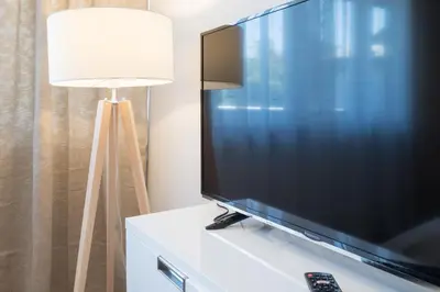 TV/Unterhaltungsangebot in der Unterkunft Miralior Apartment Mainz - 110m2, Terrasse und Parkplatz - ideal für Gruppen und Familien